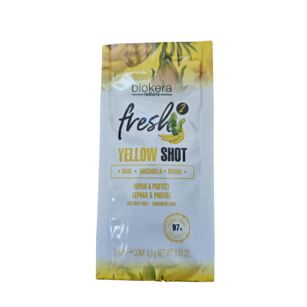 Muestra Salerm Cosmetics Biokera Natura Fresh Yellow Shot Mascarilla Reparadora 10ml